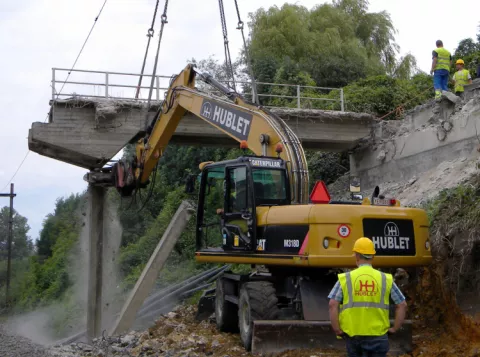 Hamois - Travaux de démolition