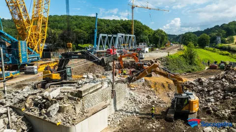 Démolition sur un pont d'Infrabel: 48 heures de défi